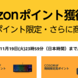 Amazon ポイント獲得キャンペーンが開催中！2024年11月19日（火）まで商品も毎週変わる