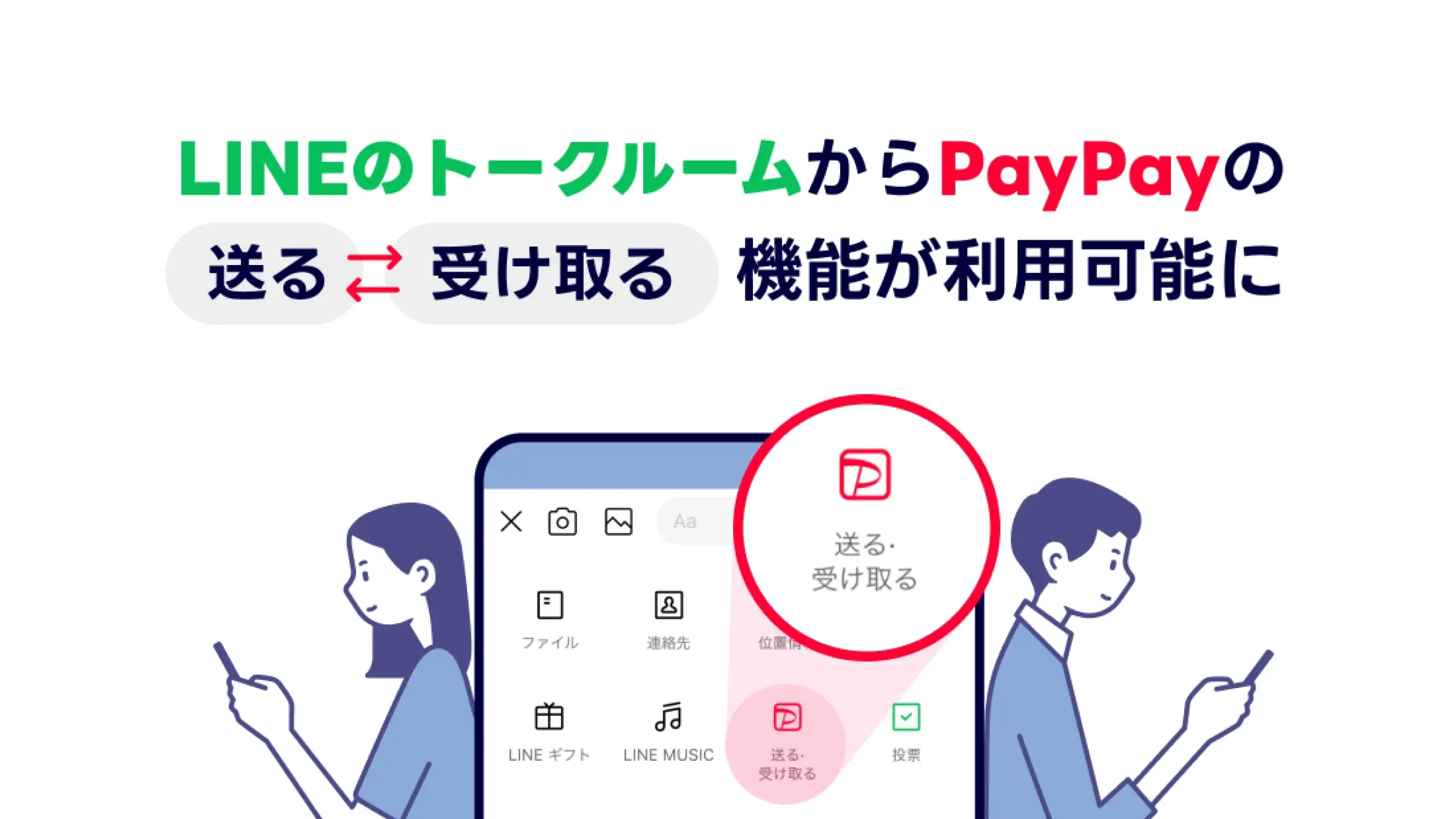 LINEのトークルームからPayPay（ペイペイ）の「送る・受け取る」機能が使える！2024年10月から