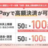 PayPay（ペイペイ）で高額決済が可能に！2024年11月から1回あたりの決済上限額を50万円から100万円に引き上げ